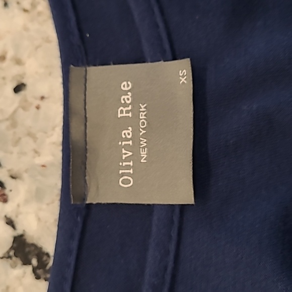 Dark Blue Flutter Sleeved Dress - Picture 4 of 4